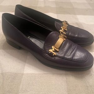 Vintage Bruno Magli Women’s Flats | EU Size 37 | Women’s Dark Purple Flats